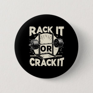 Rack It of Crack It Barbell Bodybuilding 1 Ronde Button 5,7 Cm