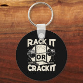 Rack It of Crack It Barbell Bodybuilding 1 Sleutelhanger (Voorkant)