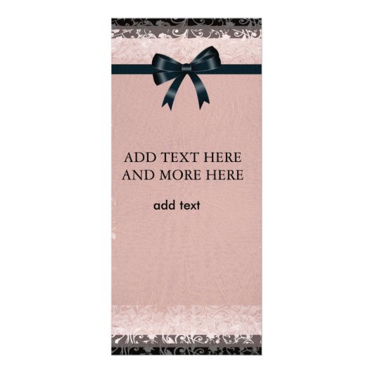 Rack Kaart Antiek Oud Papier Roze Zwarte Bogen (Achterkant)