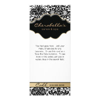 Rack Kaart Damask Beige Floral Salon Spa Mode