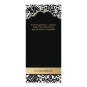 Rack Kaart Damask Beige Floral Salon Spa Mode (Achterkant)