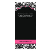 Rack Kaart Damask White Black Pink Floral Lijst (Achterkant)