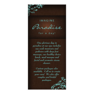 Rack Kaart Floral Linen Salon Spa Blue Brown