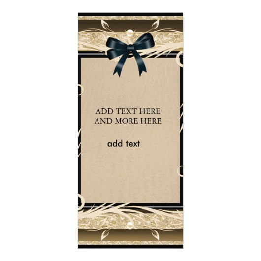 Rack Kaart Goud Bloemen Zwart Bogen (Achterkant)