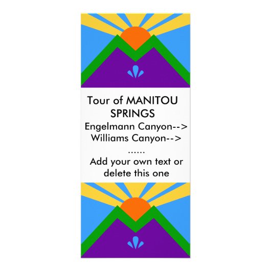 Rack Kaart met de vlag van Manitou Springs (Voorkant)