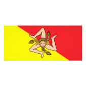 Rack Kaart met de vlag van Sicilië, Italië (Achterkant)