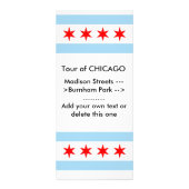 Rack Kaart met Flag of Chicago, Illinois, Verenigd (Voorkant)