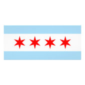 Rack Kaart met Flag of Chicago, Illinois, Verenigd (Achterkant)