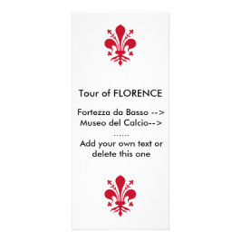 Rack Kaart met Flag of Florence, Italië