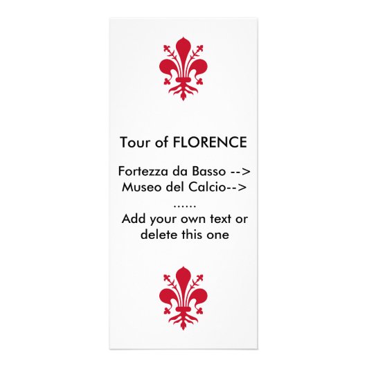 Rack Kaart met Flag of Florence, Italië (Voorkant)