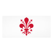 Rack Kaart met Flag of Florence, Italië (Achterkant)