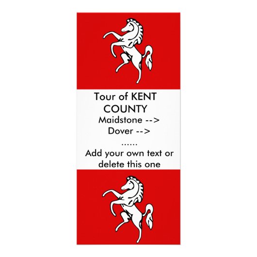 Rack Kaart met Flag of Kent, Engeland (Voorkant)