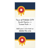 Rack Kaart met Flag van Tulsa City, USA (Voorkant)