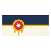 Rack Kaart met Flag van Tulsa City, USA (Achterkant)