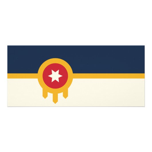 Rack Kaart met Flag van Tulsa City, USA (Achterkant)