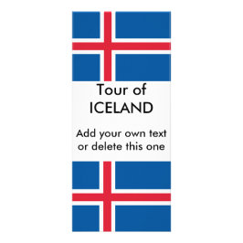 Rack Kaart met Ijslandse vlag