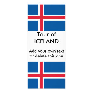Rack Kaart met Ijslandse vlag