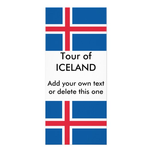 Rack Kaart met Ijslandse vlag (Voorkant)