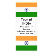 Rack Kaart met vlag India (Voorkant)