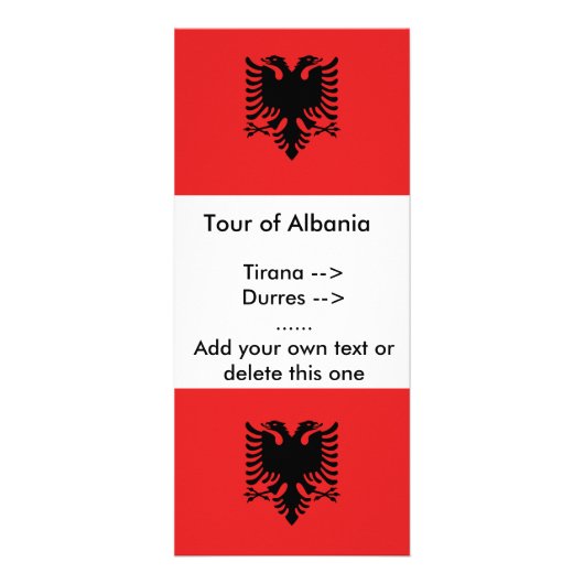 Rack Kaart met vlag van Albanië (Voorkant)