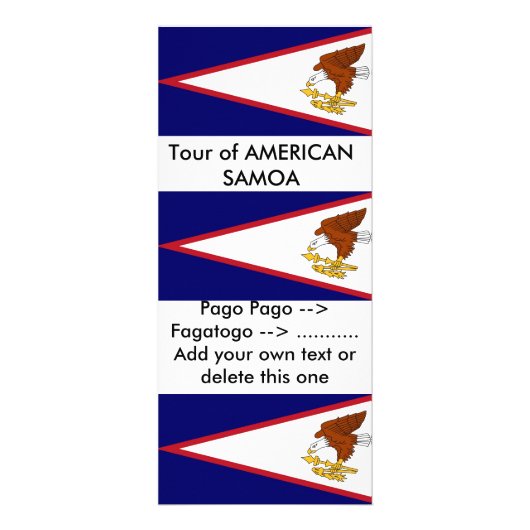 Rack Kaart met vlag van Amerikaans-Samoa, V.S.A. (Voorkant)