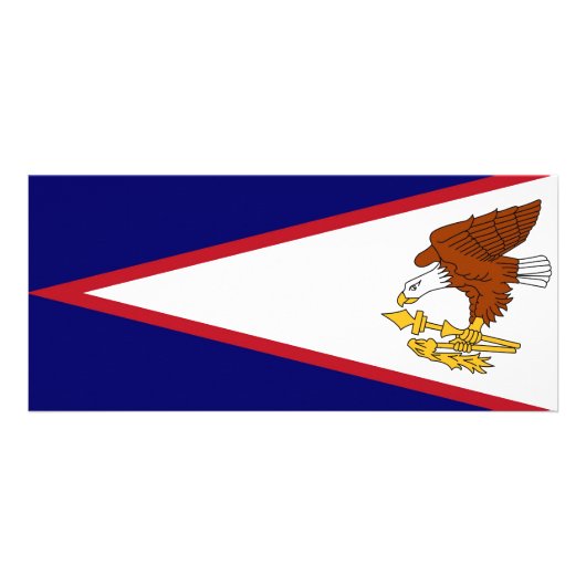 Rack Kaart met vlag van Amerikaans-Samoa, V.S.A. (Achterkant)