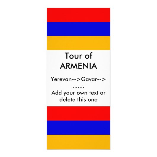 Rack Kaart met vlag van Armenië (Voorkant)