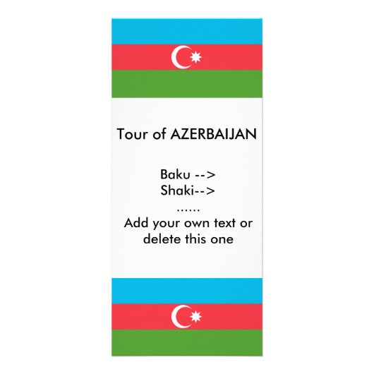 Rack Kaart met Vlag van Azerbeidzjan (Voorkant)