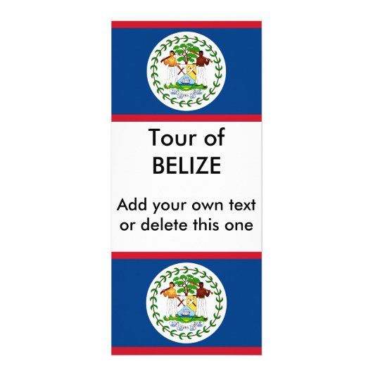 Rack Kaart met vlag van Belize (Voorkant)