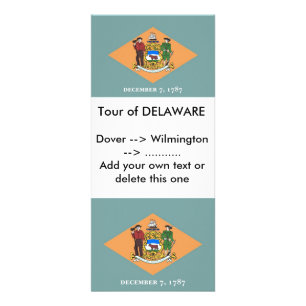 Rack Kaart met vlag van Delaware, Verenigde Staten
