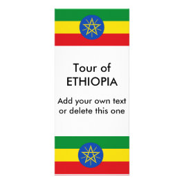 Rack Kaart met vlag van Ethiopië