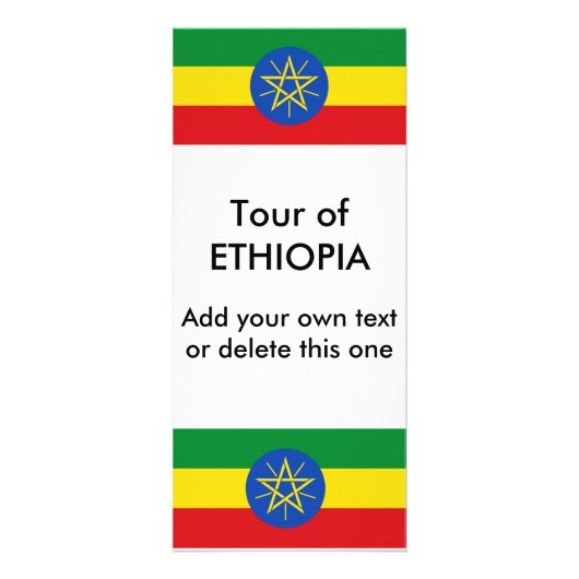 Rack Kaart met vlag van Ethiopië (Voorkant)