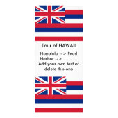 Rack Kaart met vlag van Hawaï, VS. (Voorkant)