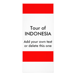 Rack Kaart met vlag van Indonesië