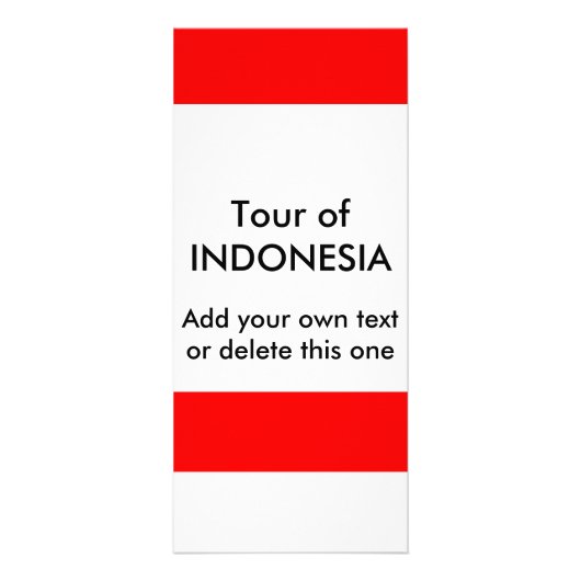 Rack Kaart met vlag van Indonesië (Voorkant)