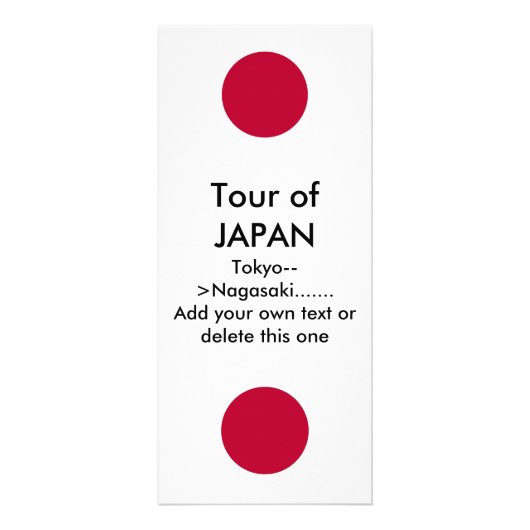 Rack Kaart met vlag van Japan (Voorkant)