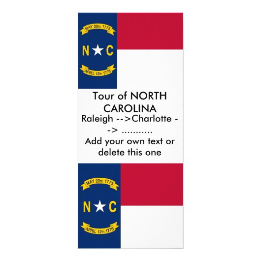 Rack Kaart met vlag van North Carolina, Verenigde  (Voorkant)