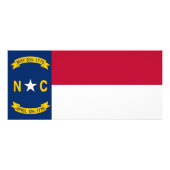 Rack Kaart met vlag van North Carolina, Verenigde  (Achterkant)