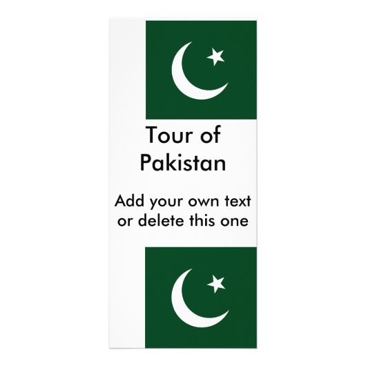 Rack Kaart met vlag van Pakistan (Voorkant)