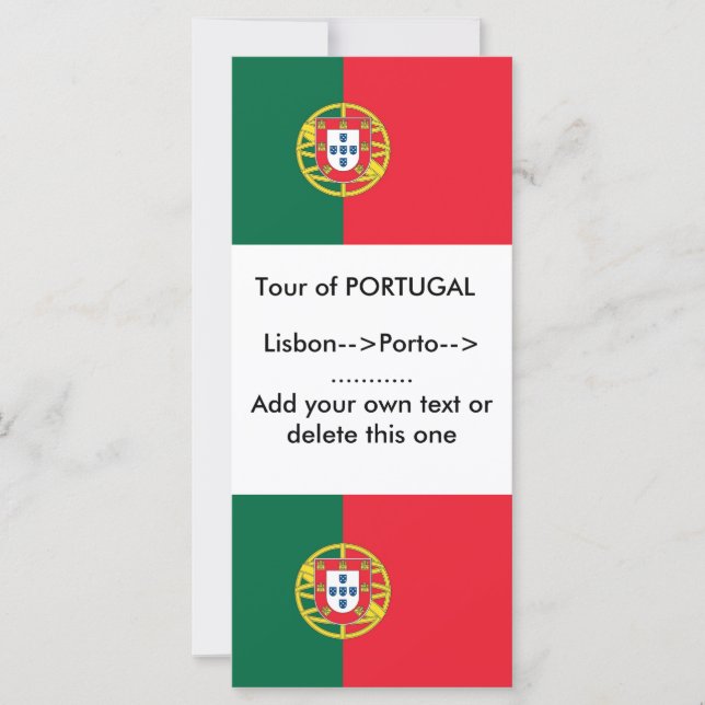 Rack Kaart met vlag van Portugal (Voorkant)