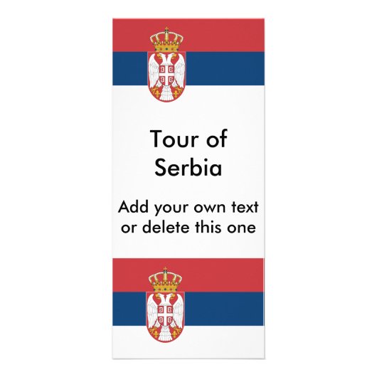Rack Kaart met vlag van Servië (Voorkant)