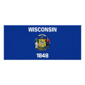 Rack Kaart met vlag van Wisconsin, V.S.A. (Achterkant)