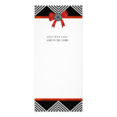 Rack Kaart Zwart Wit Stripe Rood Bow (Achterkant)