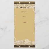 Rack Menu Kaart  Gold Brown Floral (Achterkant)