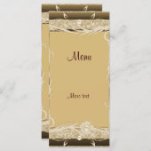 Rack Menu Kaart  Gold Brown Floral (Voorkant / Achterkant)