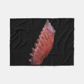Rack met BBQ-ribben Fleece Deken (Voorkant (Horizontaal))