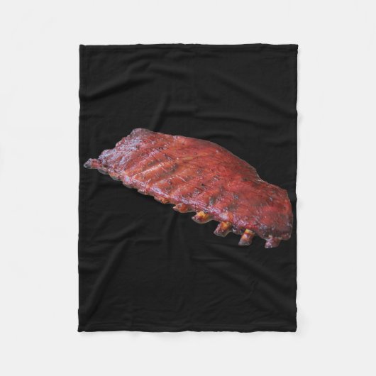 Rack met BBQ-ribben Fleece Deken (Voorkant)