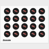Rack met BBQ-ribben Ronde Sticker (Vel)
