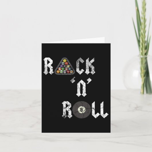 Rack N Roll Funny Pool Biljart Cue Sport Acht Kaart (Voorkant)