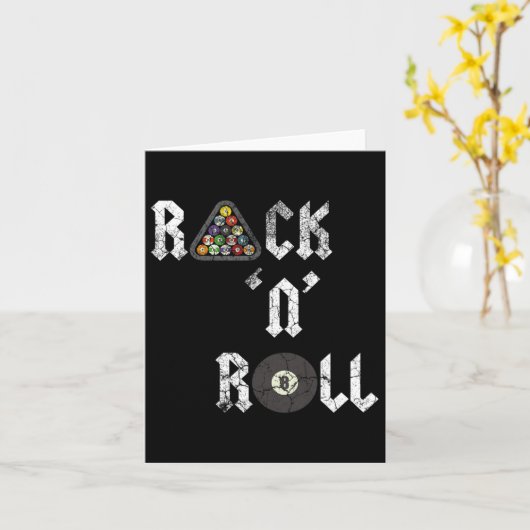 Rack N Roll Funny Pool Biljart Cue Sport Acht Kaart (Gele Bloem)